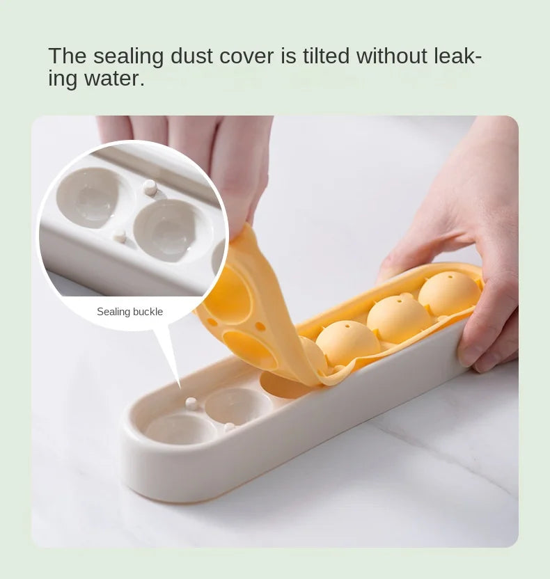 Zackoo Ice Cube Tray Food Grade Silicone Ice Grid Mold Household with Lid   Candy Bar Kitchen Gadgets in Summer