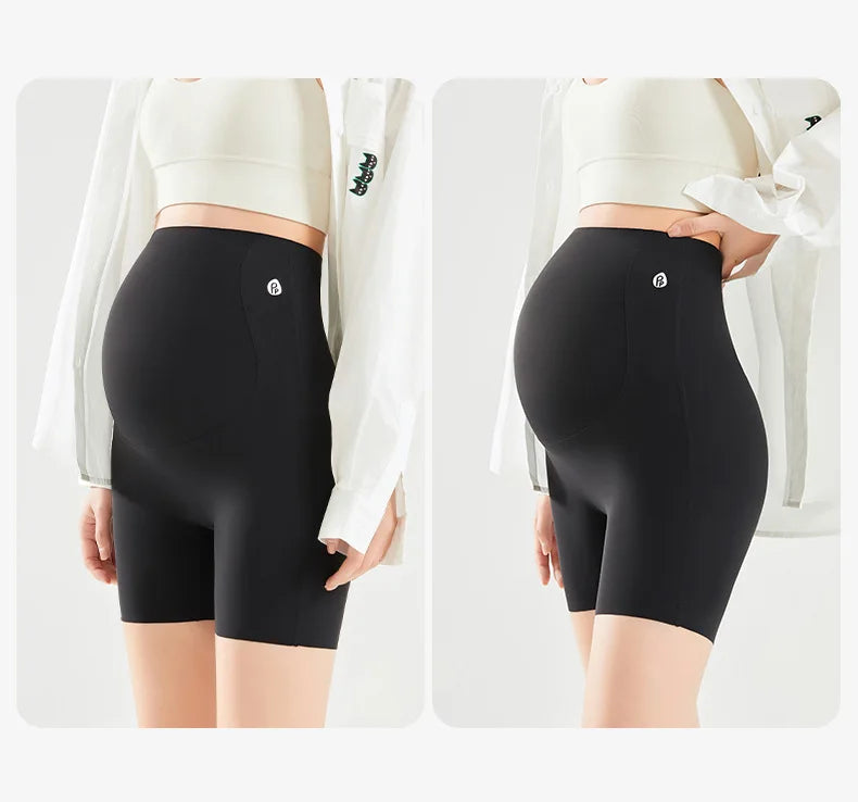 Maternity safety pants spring and summer thin anti-light leggings safety privacy belly support pants