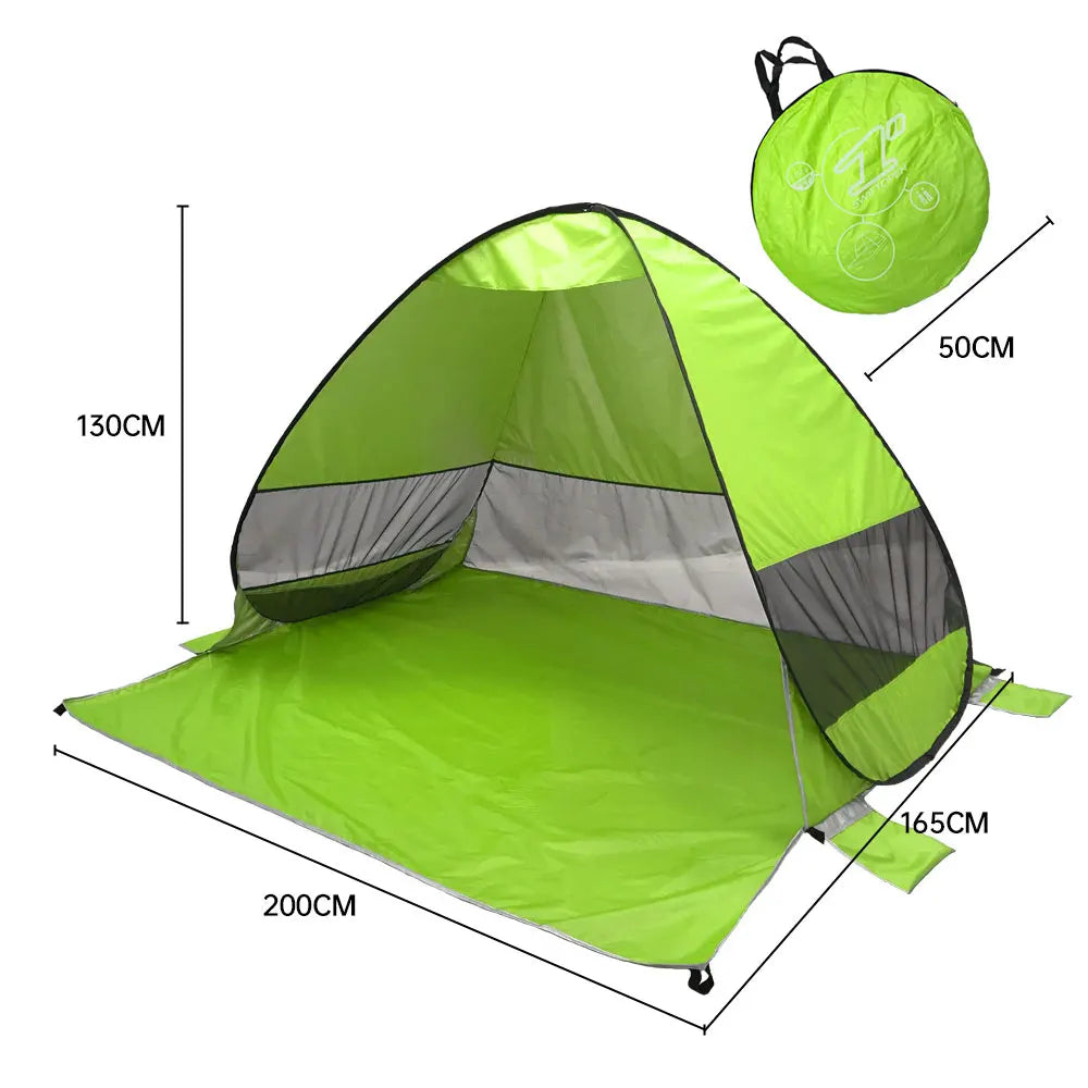 Beach Tent  Automatic Instant Pop Up Tent Potable Beach Tent Outdoor Waterproof UV Protection Camping Fishing Tent