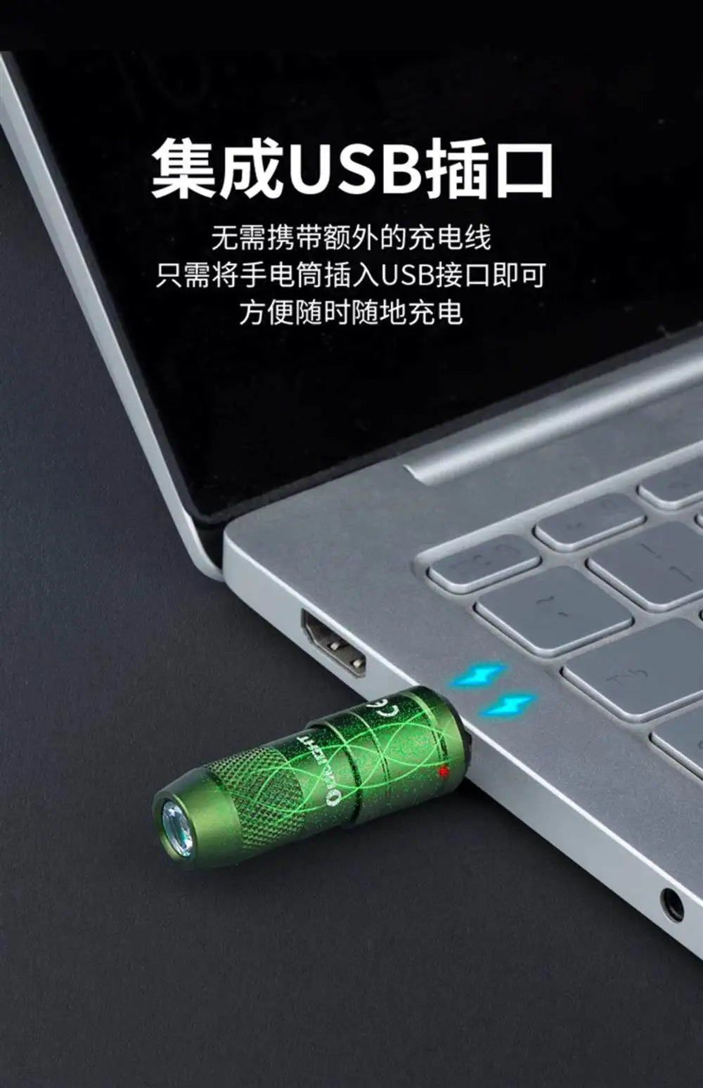 Olight Imini 2 Ultra Mini Usb Rechargeable Keychain 50 Lumens Lightweight Portable For Outdoor Edc Camping Daily