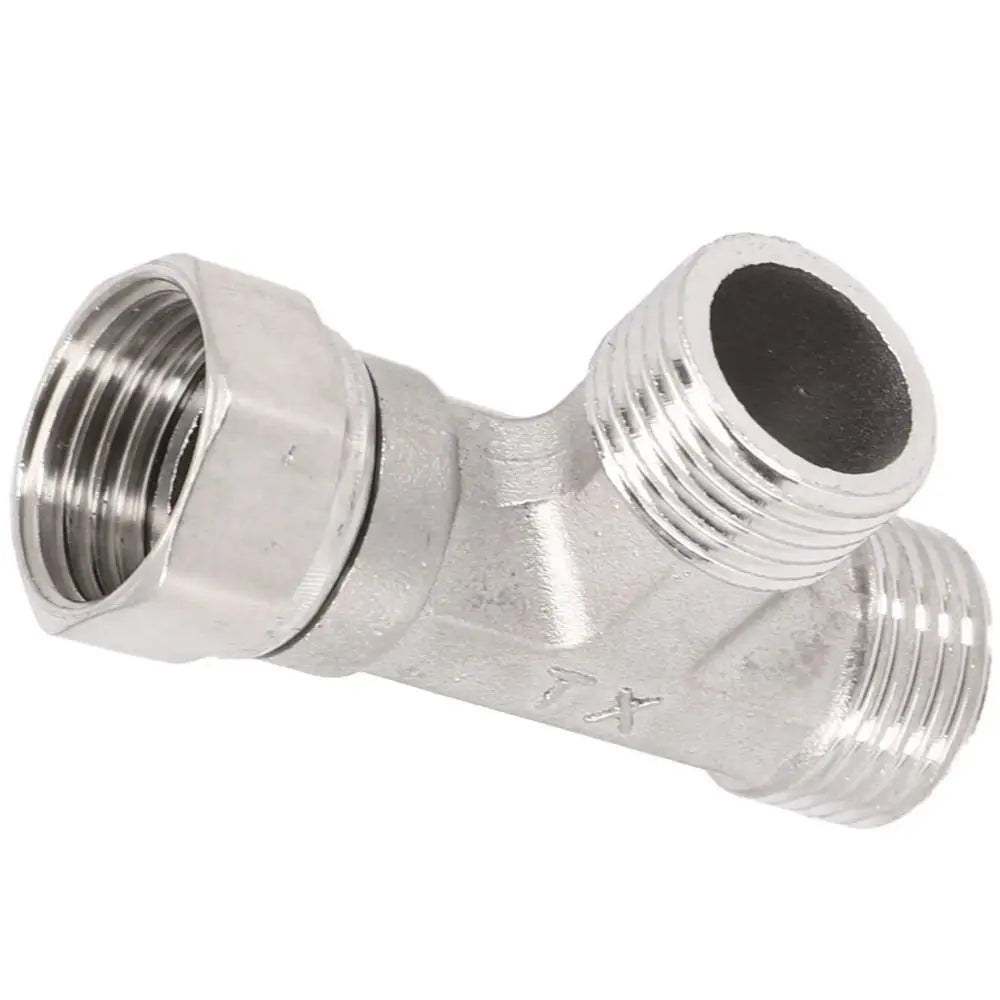 Fitting Stainless Steel 3 Ways Valve Shower Faucet Water Splitter T Adapter Converter Spray Nozzle Shower Valve Bathroom