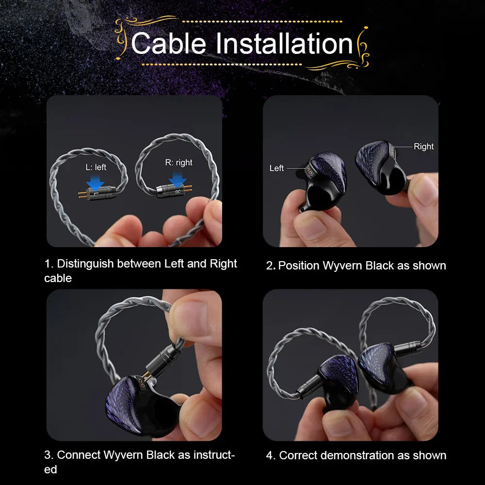 Kinera Celest Wyvern / Wyvern PRO / Wyvern Black 1DD In-Ear Earphone Dynamic Driver 0.78mm Wired HiFi Earbuds Gaming Mic