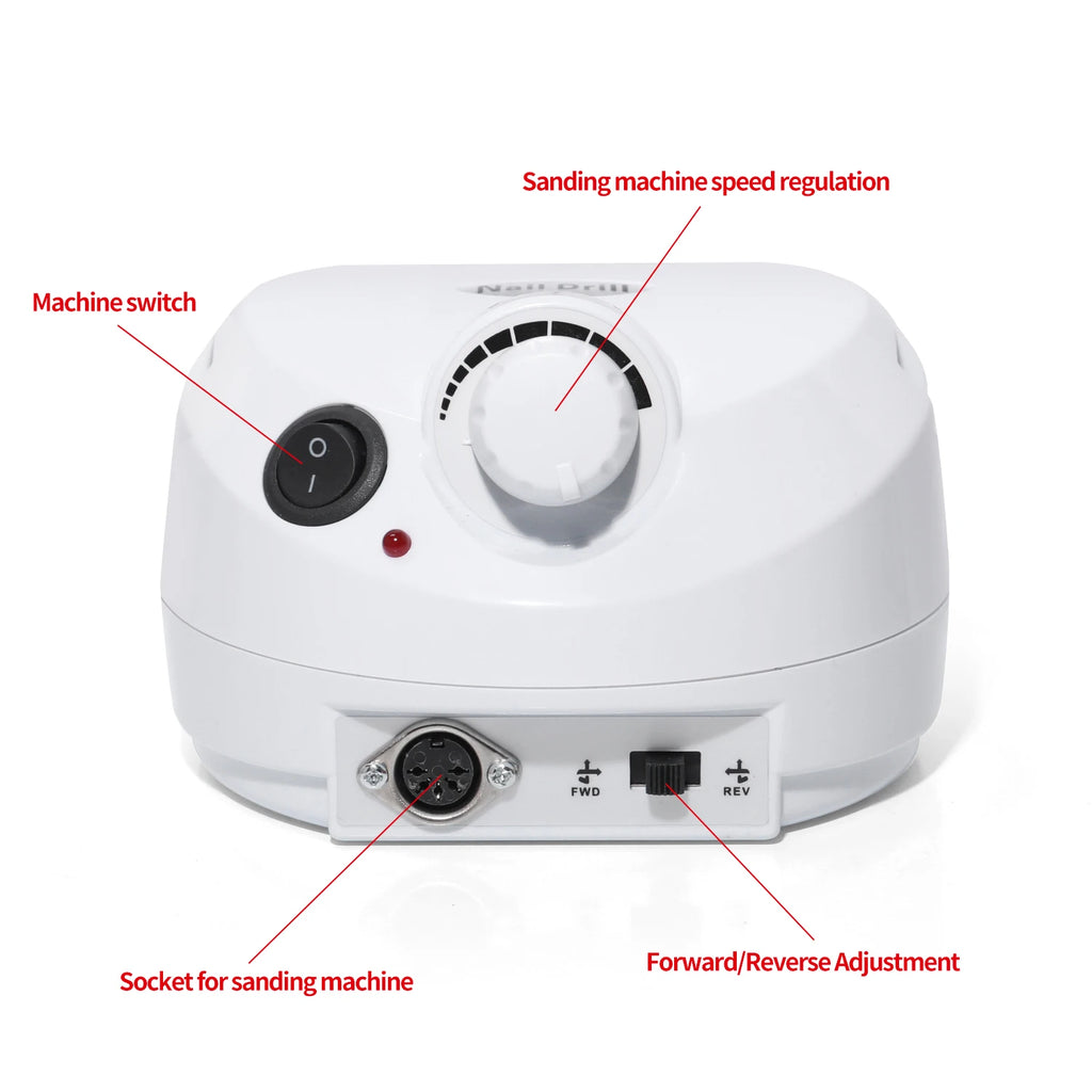 35000RPM Electric Nail Drill Machine Manicure Pedicure Professional Nail Lathe Low Noise Cutters Nail File Kit