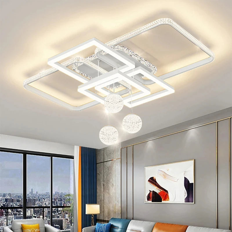 Modern living room LED pendant light interior decoration home appliances bedroom ceiling light kitchen home decoration glossy
