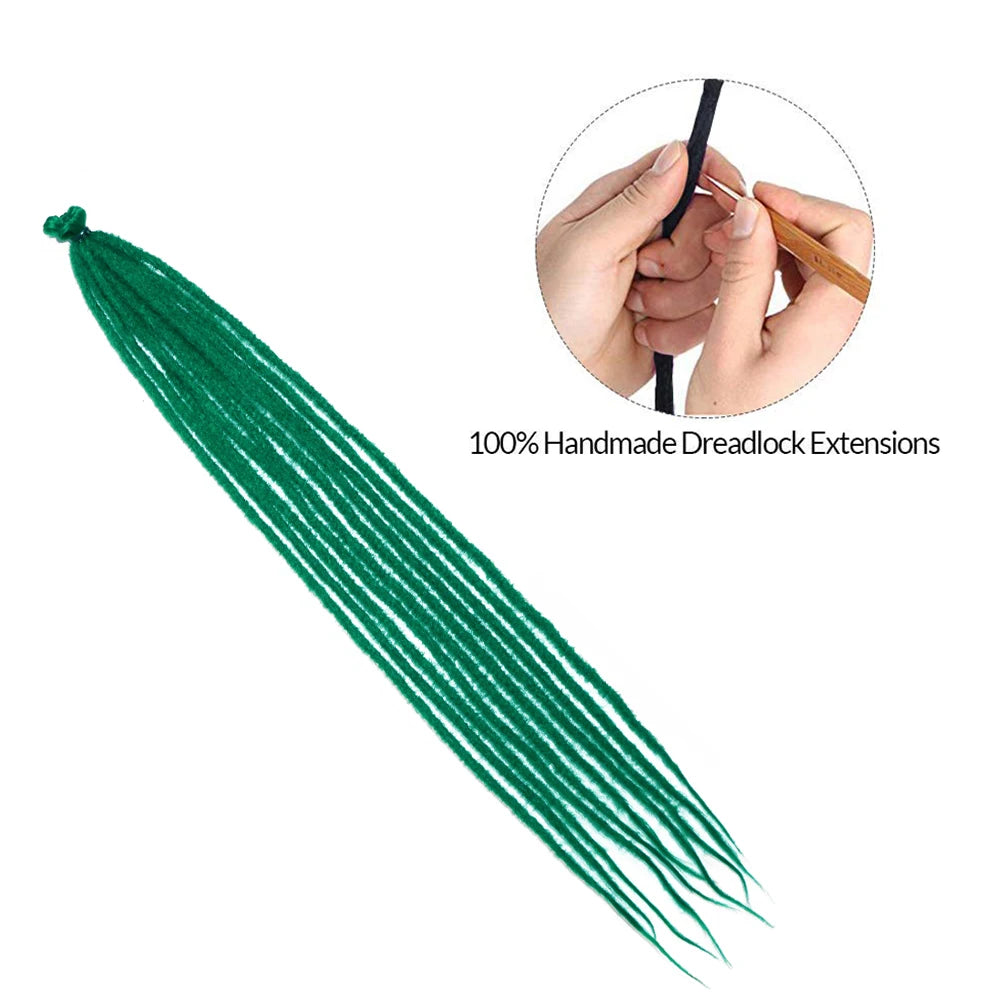 Dreadlock Extensions 26" Synthetic Dreads Crochet Reggae Dreadlocks Green 1pack/3packs/6packs