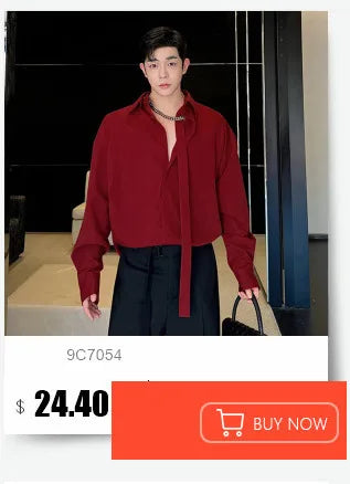 IEFB Summer Embroidery Sequin Velvet Fashionable Temperament Men's Long Sleeve Shirts Lapel Personal Design Oversize Tops 9Y6658
