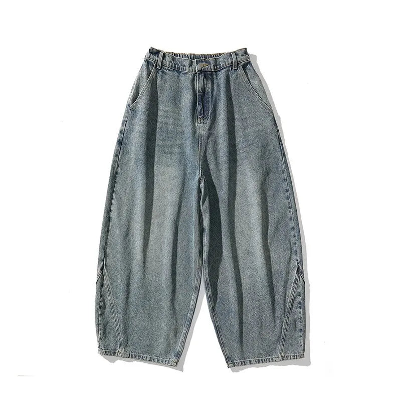 Streetwear Men Wide Leg Denim Pants Harajuku Baggy Jeans Male Casual Oversized Jean Trousers Men Fashion Large Size 5XL
