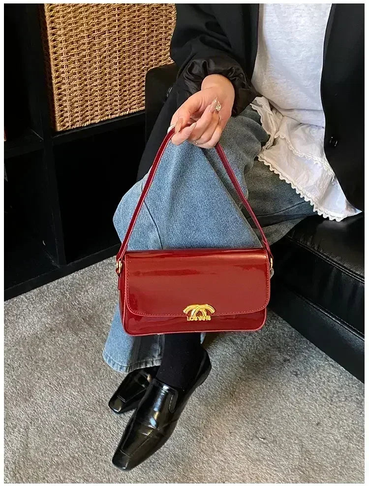 Classic Designer Leather Handbag For Women Crossbody Shoulder Bag Elegant Ladies Tote Purse Luxury Brand