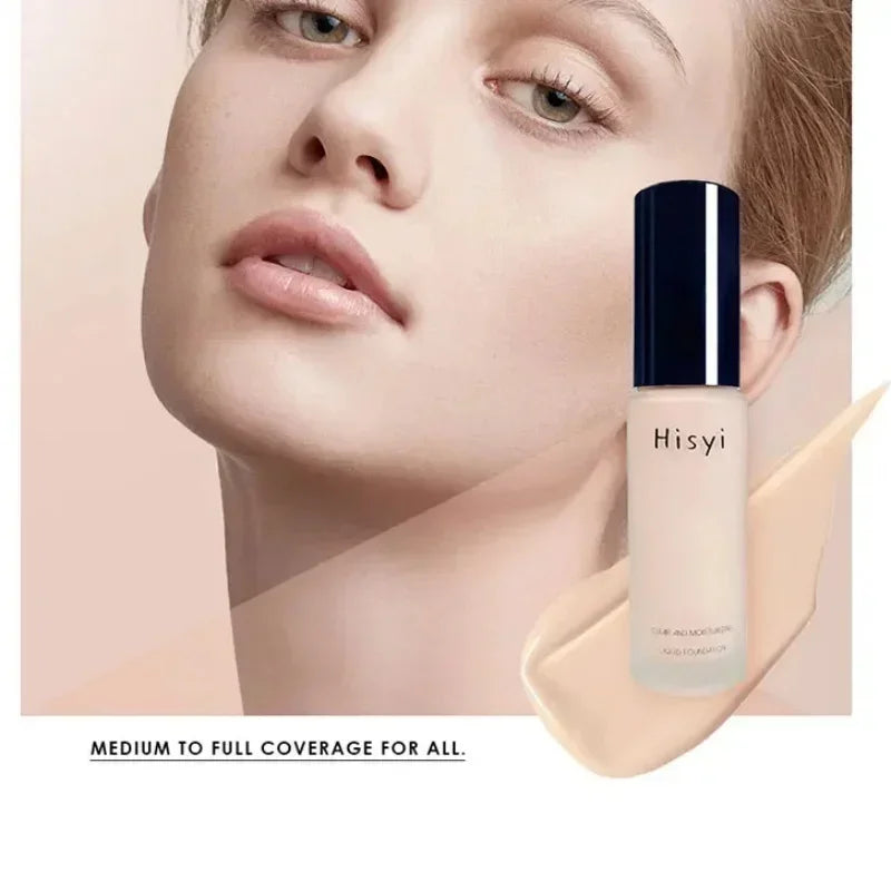 Liquid Foundation Makeup Base Waterproof High Coverage Concealer BB Cream Brighten Face Skin Tone Hydrating Foundation Makeup