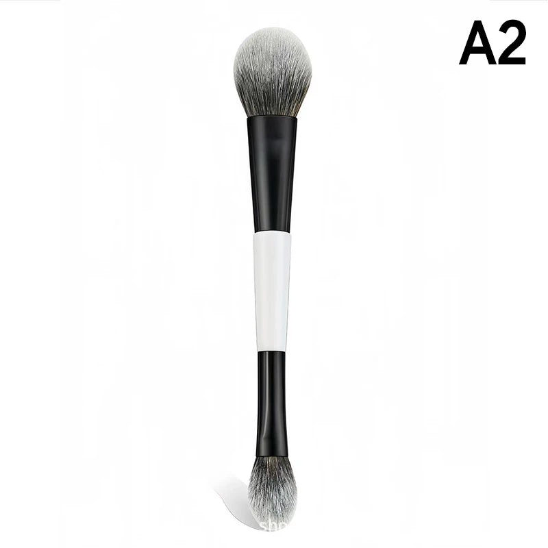 ✔Dual-Ended Foundation Face Brush Double-ended Powder Blush Contour And Eyeshadow Concealer Makeup Brushes