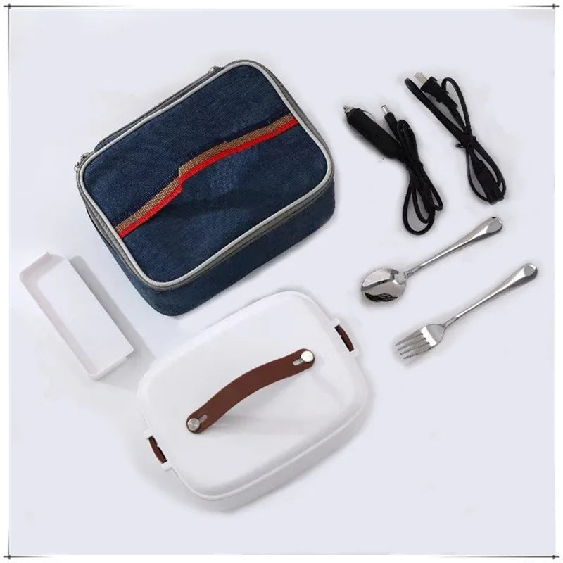 1.8L Car Microwave Oven 12V/24V Multi-Functional Rice Cooker Large Capacity Water-Free Heating Lunch Box