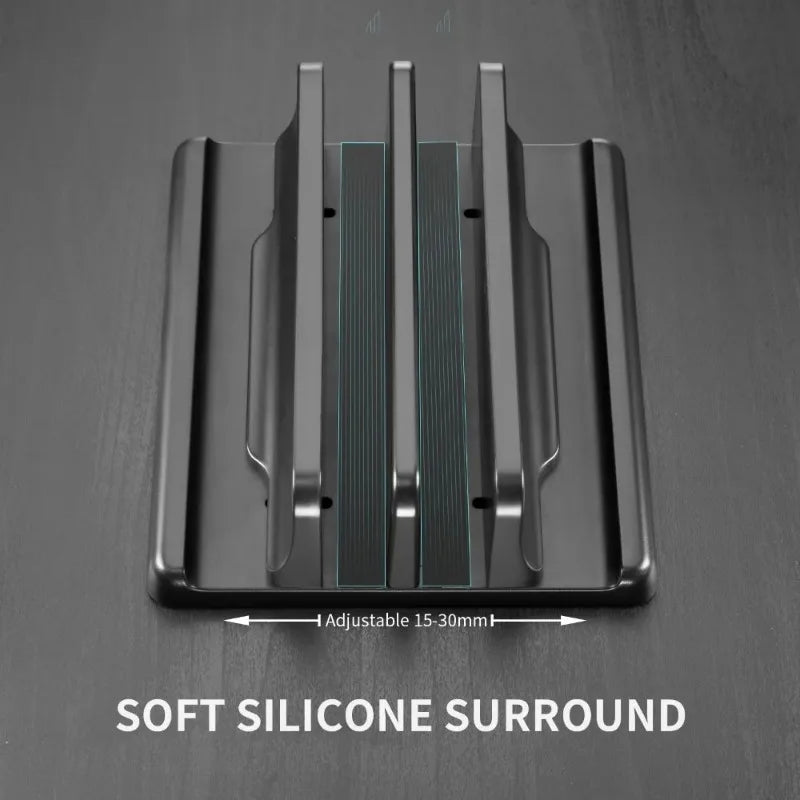 Universal Vertical Laptop Stand 3Slots Desk Laptop Holder Portable Laptop Docking Station Stand Adjustable Desktop Notebook Dock