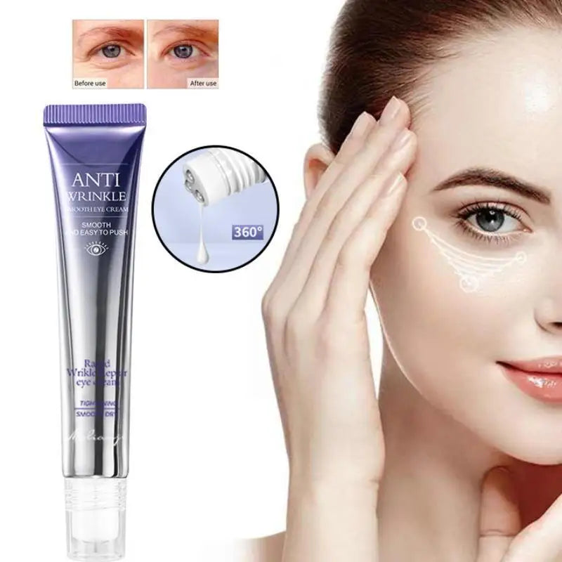 Anti Wrinkle Anti Dark Circle Eye Cream Roller Massager Moisturizing Eye Bags Anti Aging Hyaluronic Acid Eye Skin Care`~