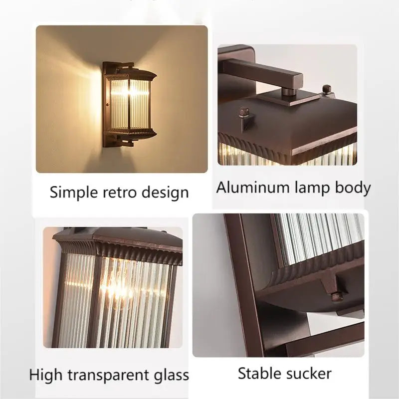 Aisle Outdoor Garden Courtyard Exterior Corridor Balcony Modern New Chinese Villa Door Light Wall Light