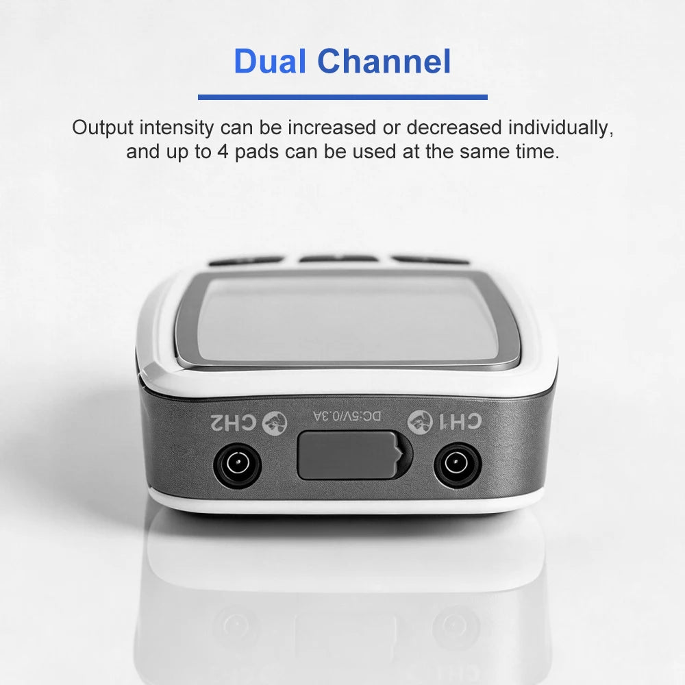 3-in-1 EMS & TENS Unit Machine Professional Muscle Stimulator Electronic Acupuncture Massager for Neck, Back, Legs, Feet & Body