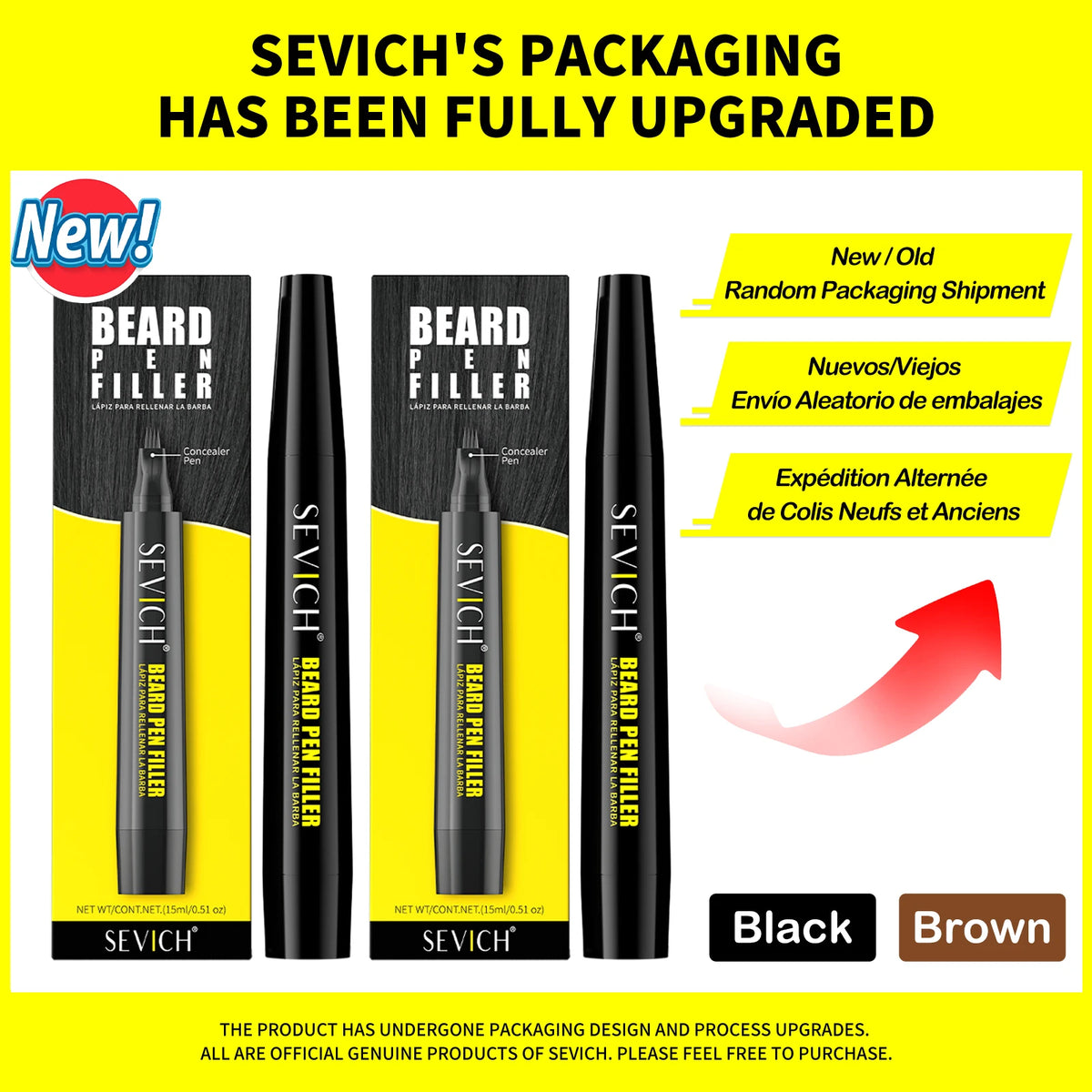 Beard Pen Filler Men Waterproof Moustache Coloring Pen Beard Coloring Filling Enhancer Black Fiber Hair Beard Stuffing Pen Tool