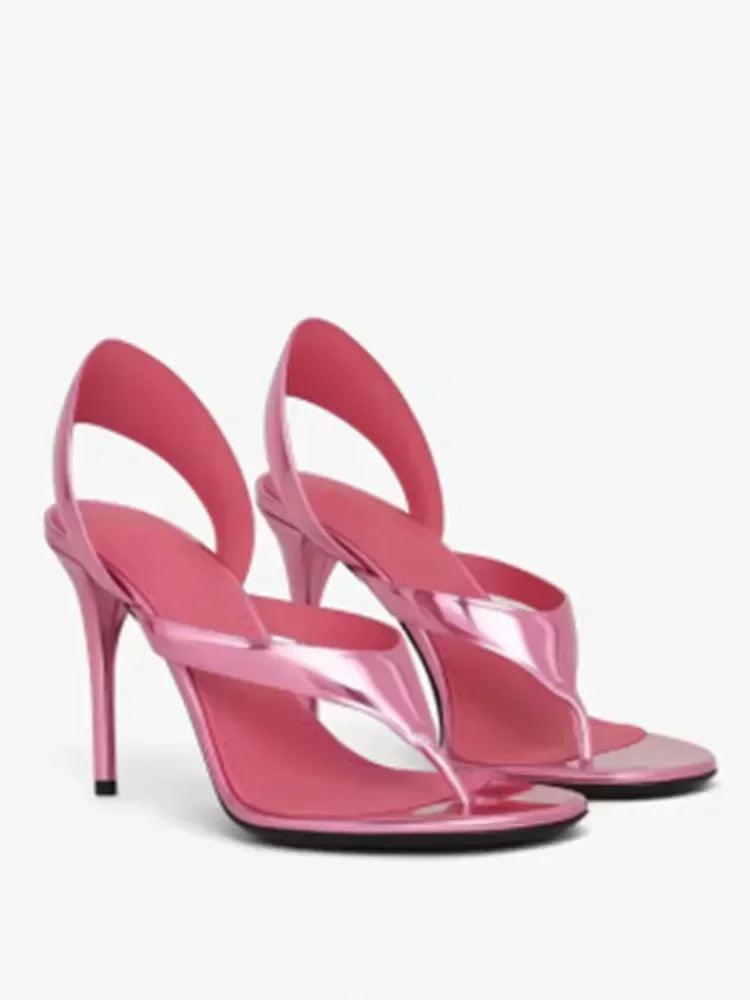 Women's Summer New Round Head Stiletto Sandals European and American Fashion Sexy Sizes 34-46 Large Sandals