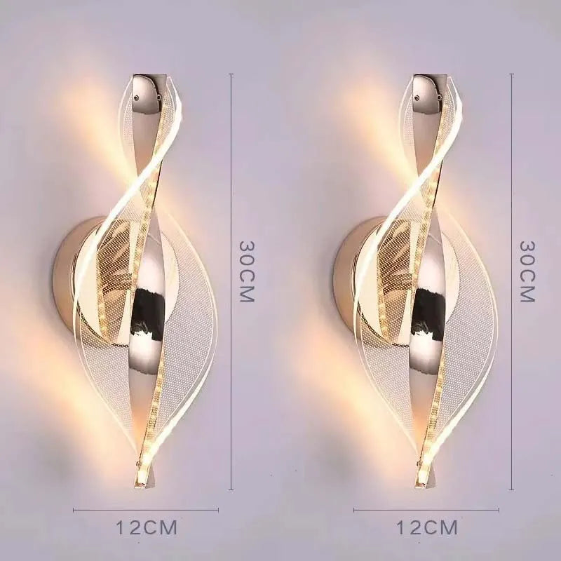 Nordic LED Wall Lamp Indoor Living Room Lighting Originality Lamps Home Decoration Aisle LED Acrylic Bedside Modern Wall Lights