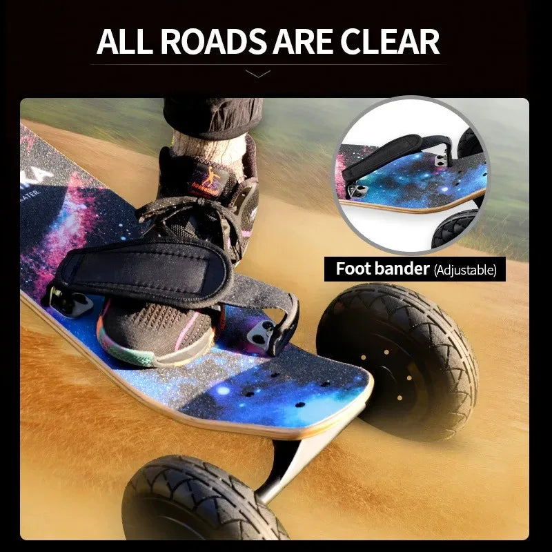 Wide Mountain Board Double Warp Skateboard Longboard