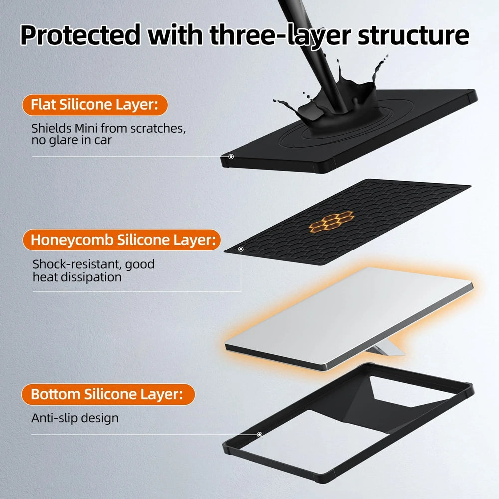 Silicone Protective Cover Hexagonal Heat Dissipation For Starlink Mini Accessories Shock-Absorbing Dustproof Waterproof Cover