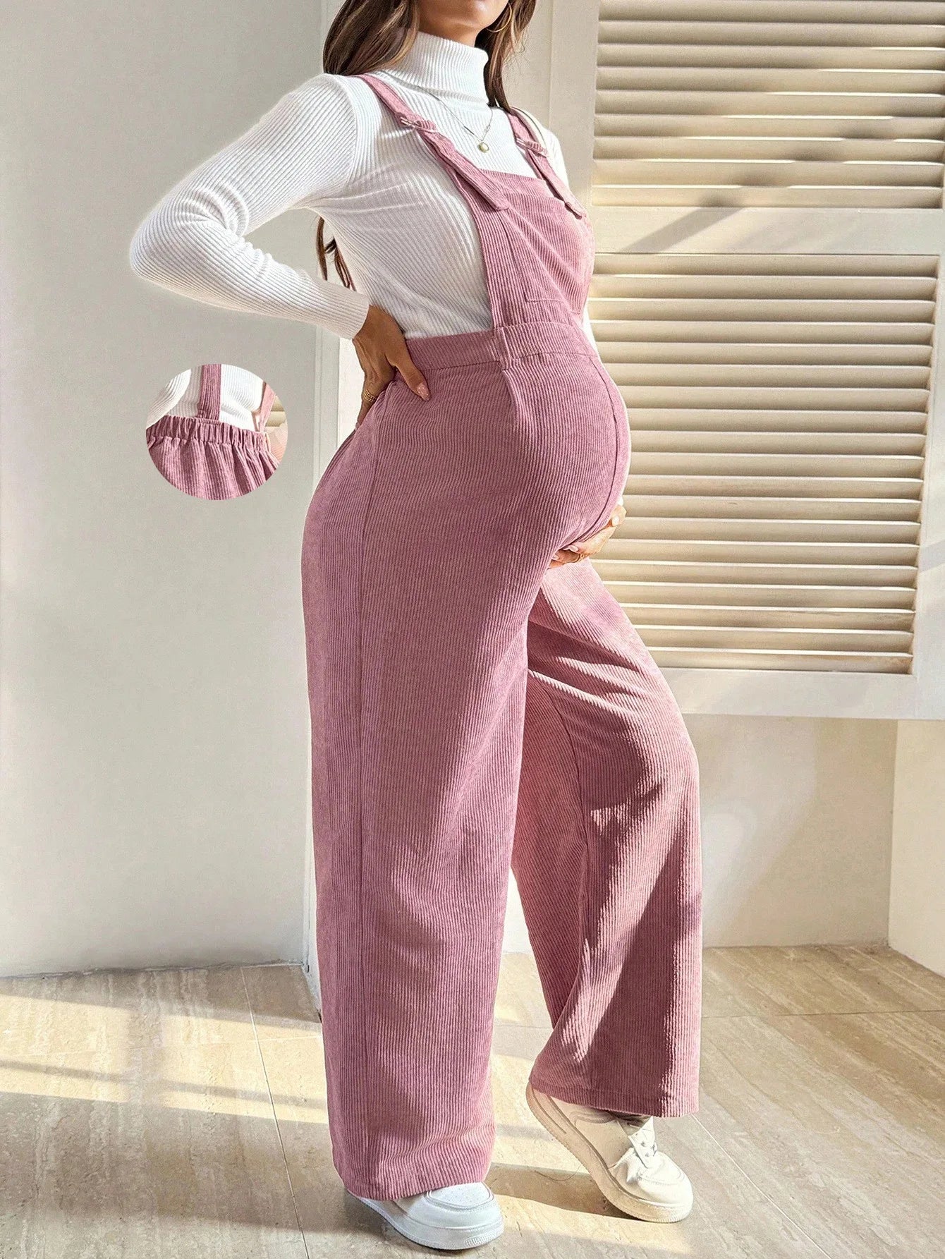 Winter Autumn Maternity Corduroy Strappy Jumpsuit Women Pants 2025 Casual Suspender Fashion Wide Leg Playsuits Pregnant Trousers