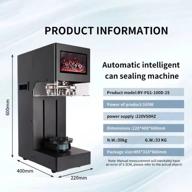Newly Upgrade High Efficiency Can Sealing Machine Beverage Coffee Juice Soda PET Aluminum Can Lid Sealing Machine