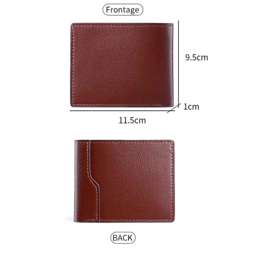Coin Purse  Men'S Short Wallet Bifold Wallet Slim Pu Leather Wallet For Pocket Carry Gifts Daily Use
