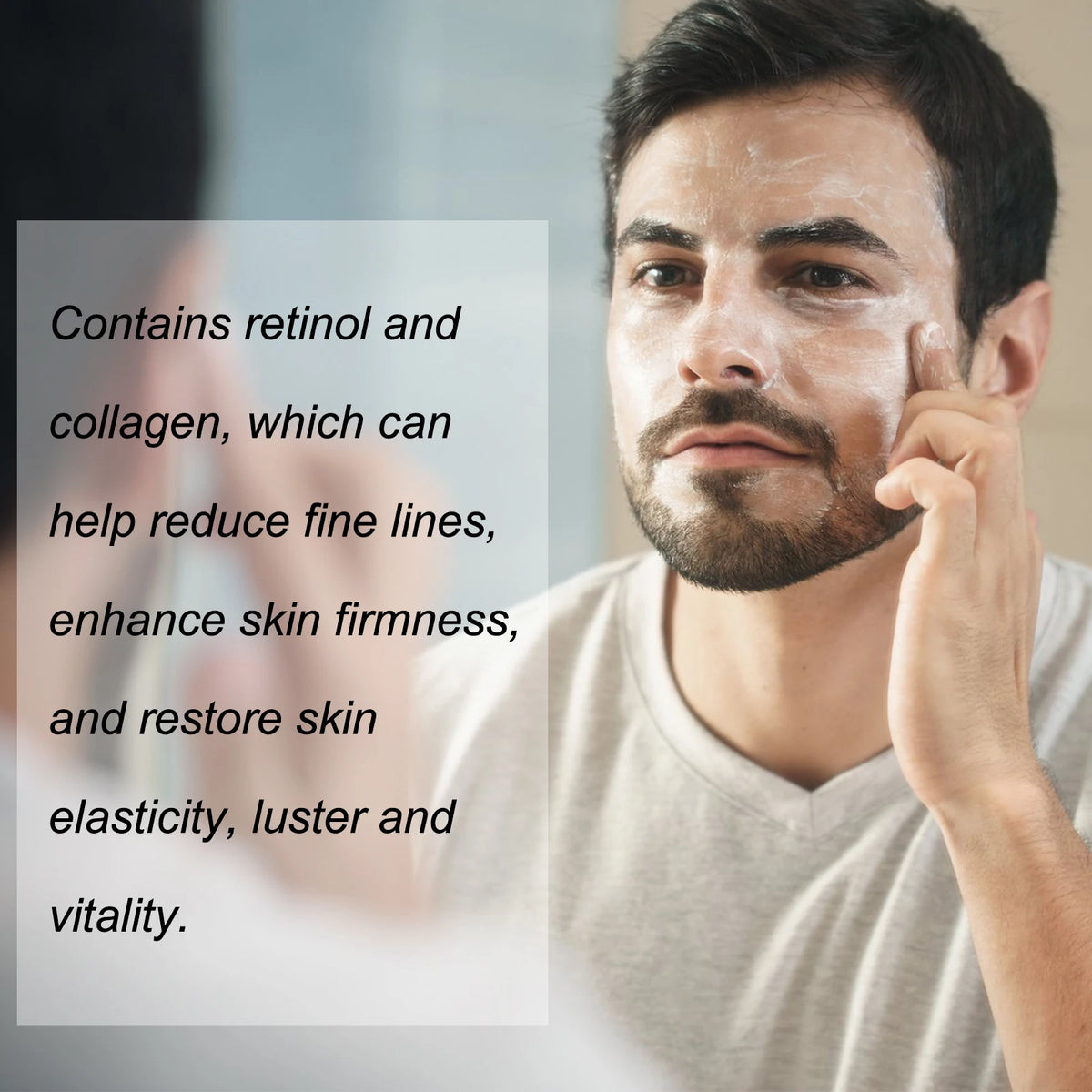 Retinol Face Cream for Men Firming Lifting Brightening Fade Fine Lines Anti Puffiness Moisturizing Nourishing Facial Skin Care