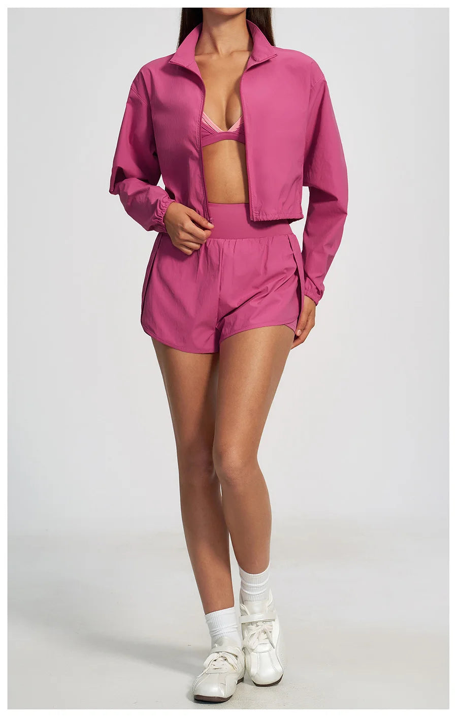 Women Outdoor Running Suit Two Pieces Yoga Set Breathable Quick Dry Fitness Sportswear Workout Clothes Sports Outfit