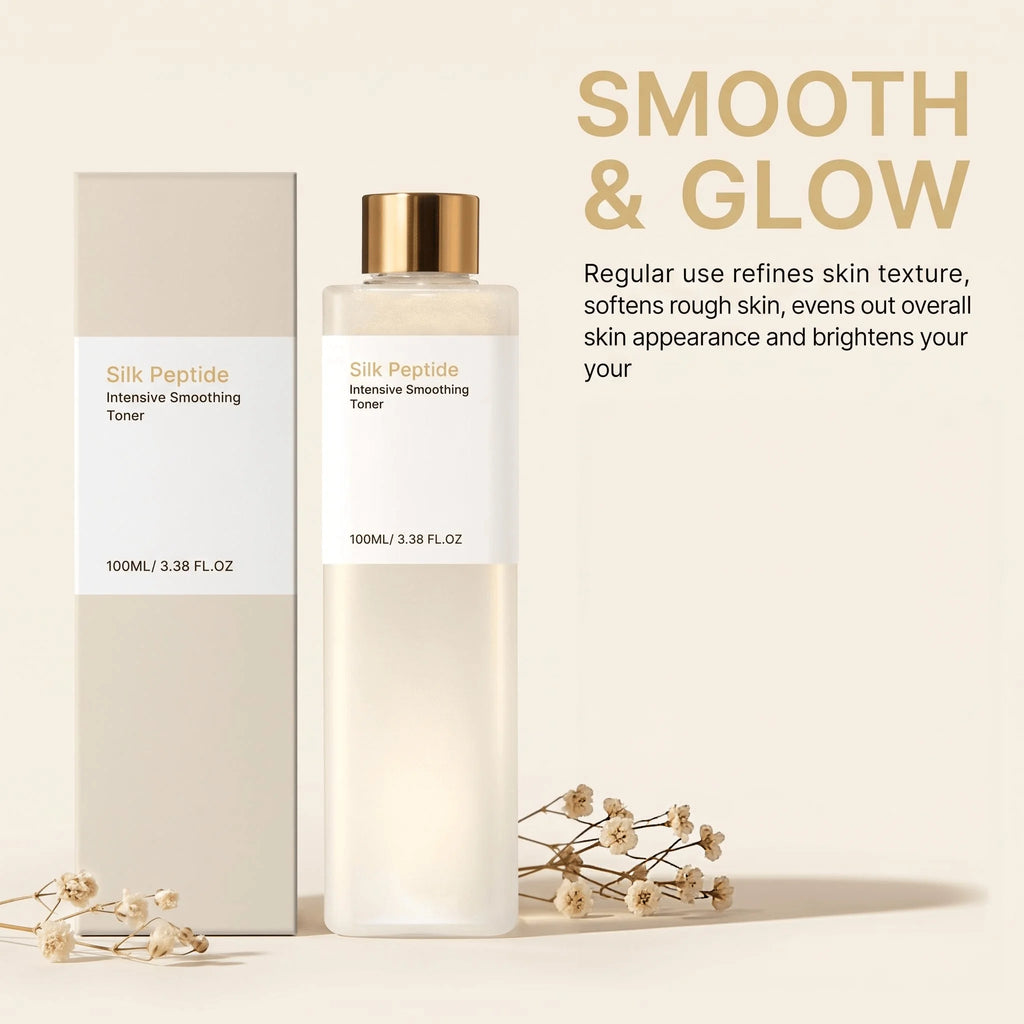 Silky Peptide Toner Intense Smoothing Hydrating Gentle Skin Conditioning Lasting Moisture Soft Texture Makeup Base Facial Toner