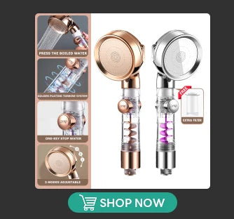 12.5cm Big Panel Shower Head,High Pressure Rainfall Shower Set Water Saving Shower,5 Modes Adjustable Shower Head Bathroom Tools