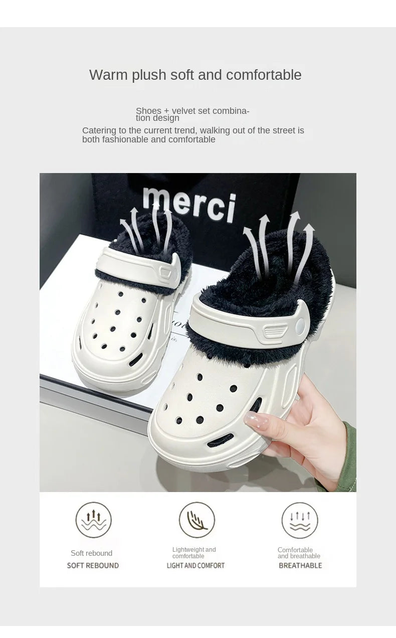 EVA cave shoes winter padded men and women new thick bottom Baotou shoes cotton warm couple cotton slippers men and women