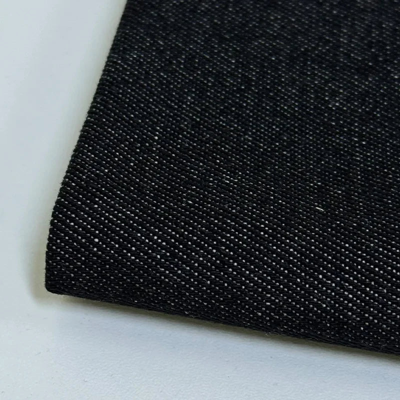 Twill Cotton Denim Fabric By The Meter for Jeans Clothes Dresses Handbags Shoes Hats Sewing Cloth Wearable Blue Black