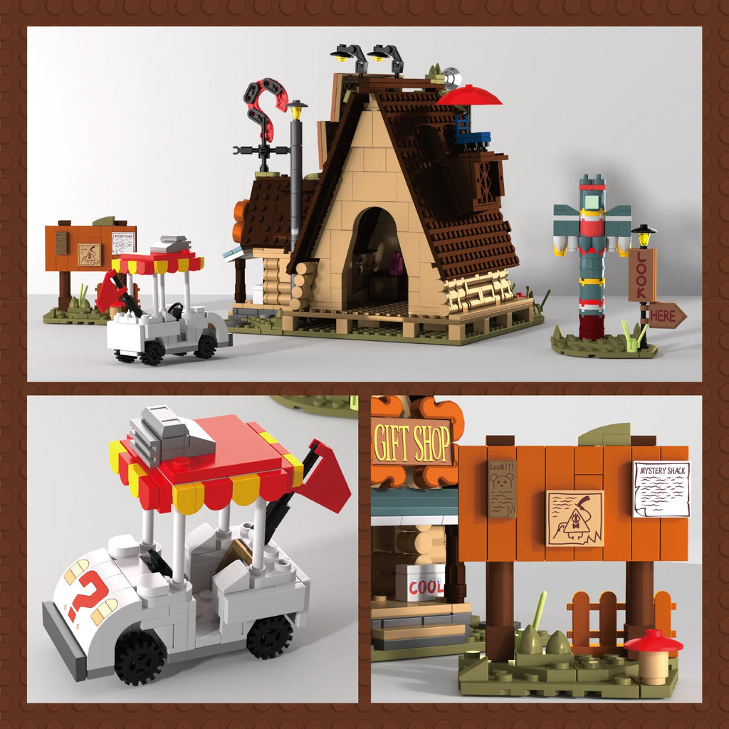 1125PCS MOC Mystery Shack Building Blocks Model Toys Assembly Street View Bricks Desktop Display Ornament Gifts For Christmas Halloween