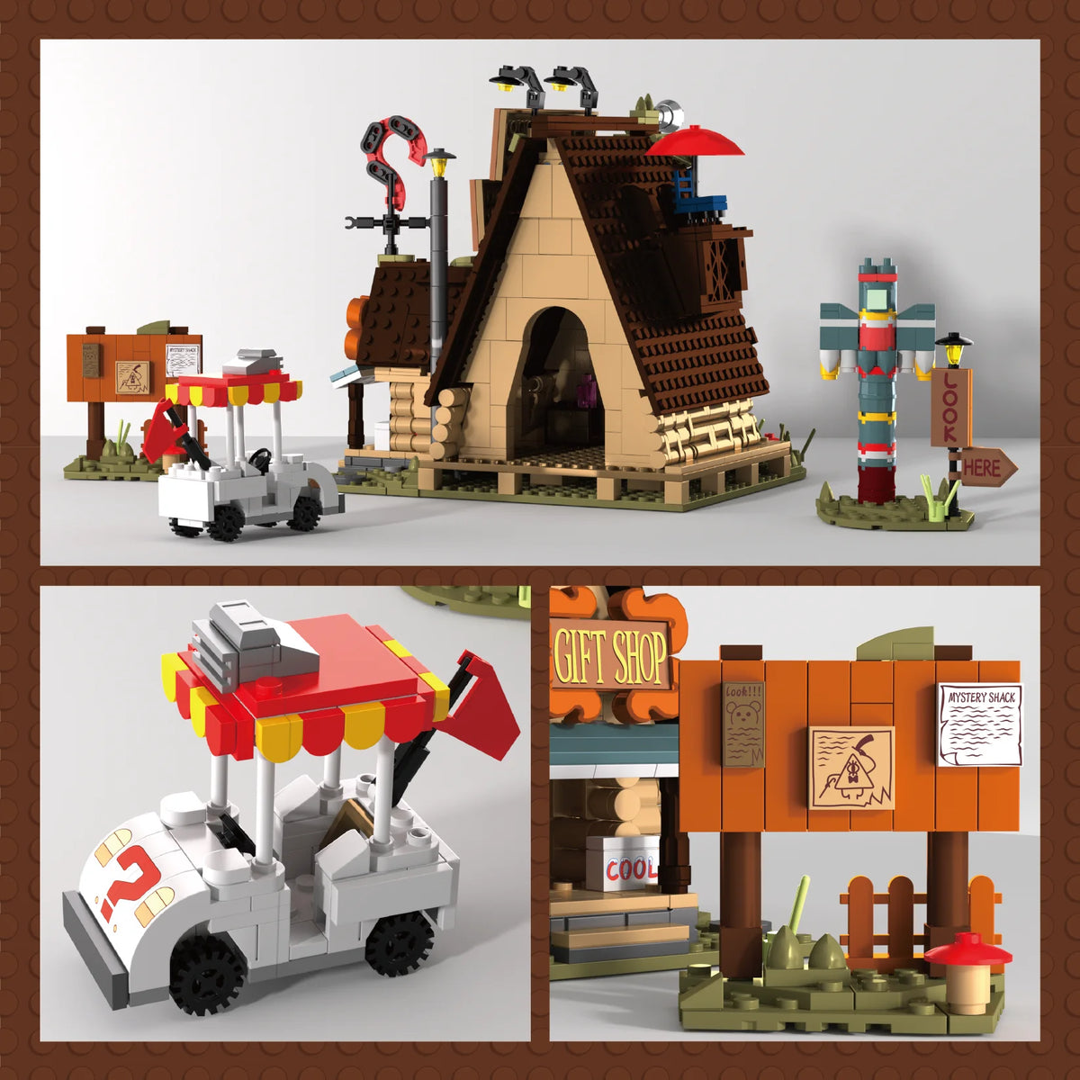 1125PCS MOC Mystery Shack Building Blocks Model Toys Assembly Street View Bricks Desktop Display Ornament Gifts For Christmas Halloween
