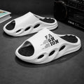 Fashion Trend Men's Slippers Indoor Home Thickened Super Soft Sole Sandals Letter Men's Beach Shoes Outdoor