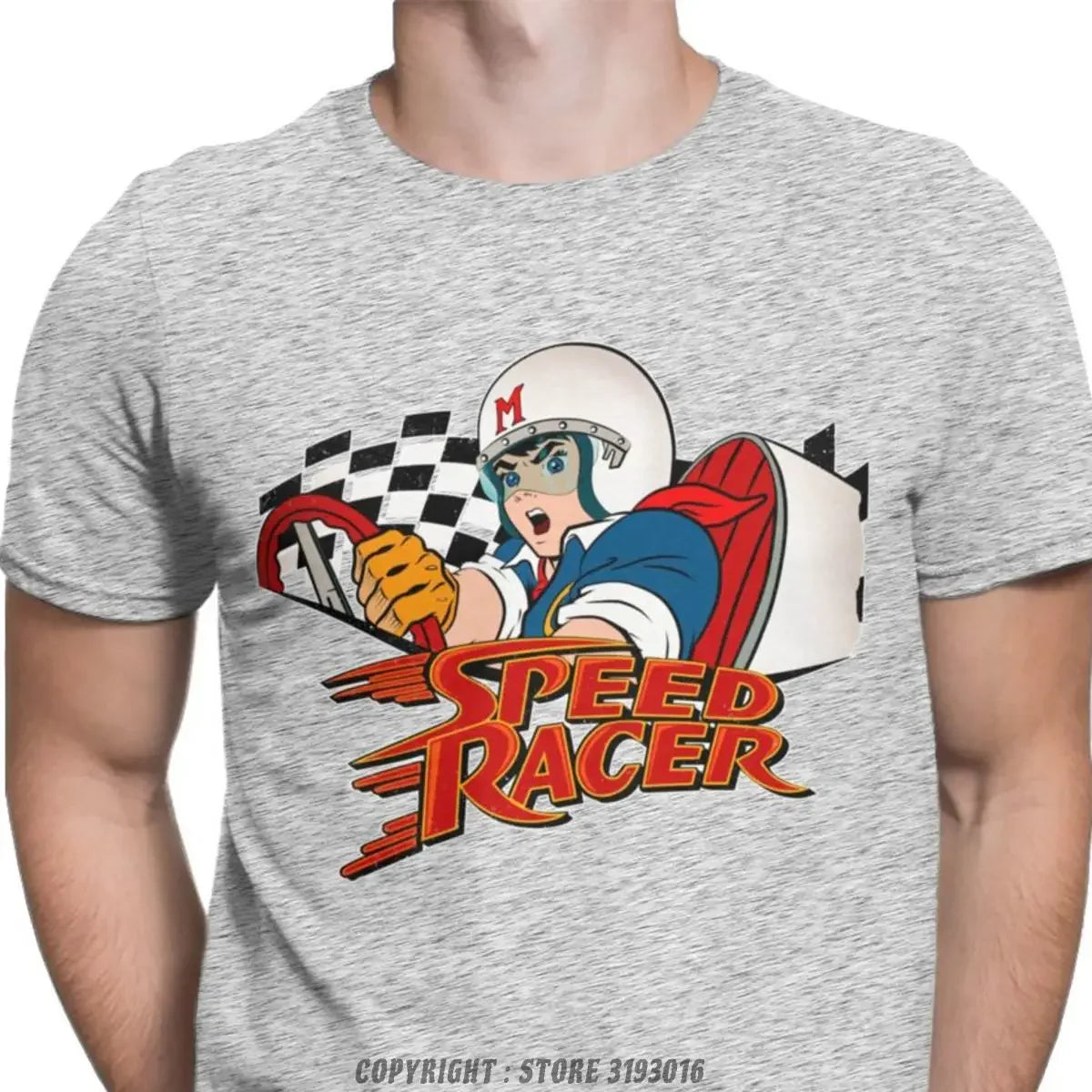 Speed Racer Meteoro Men's Tshirts Cool Christmas Crew Neck T Shirt Cotton Camisas Hombre Harajuku Aesthetic Printed Tshirt Men