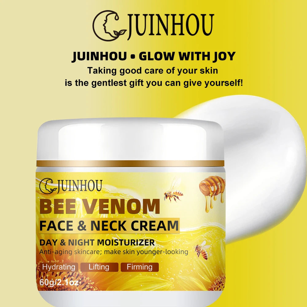 JUINHOUBee Venom Face Cream Lmproves Skin Texture and Soothes Skin Lighten Dark Spots Deep Hydration Suitable for All Skin Types