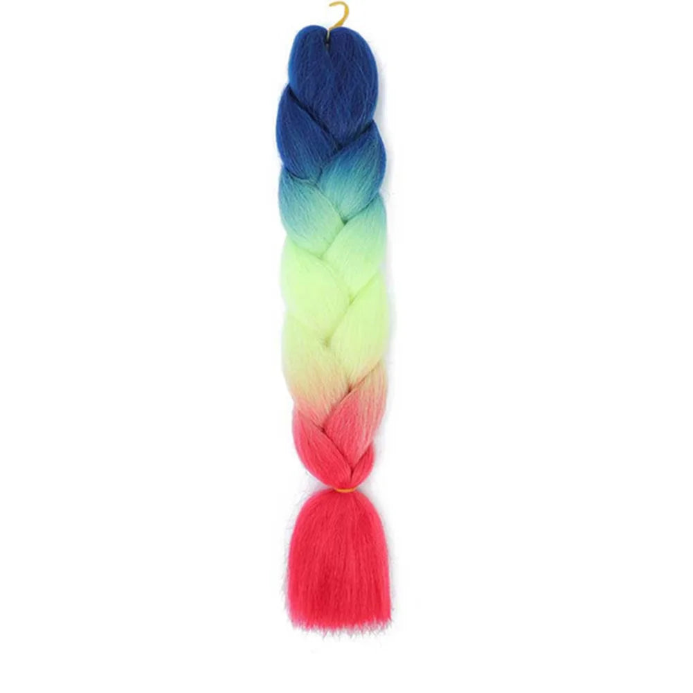 24 Inches DIY Jumbo Braiding Hair Synthetic Hair Extensions Afro Ombre Crochet Braid Hair Wholesale For Women
