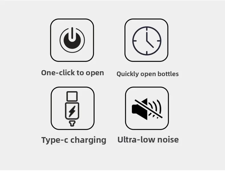 Usb Rechargeable Electric Wine Opener Automatic Red Wine Corkscrew Kitchen Gadgets Bottle Opener for Party Bar Accessories