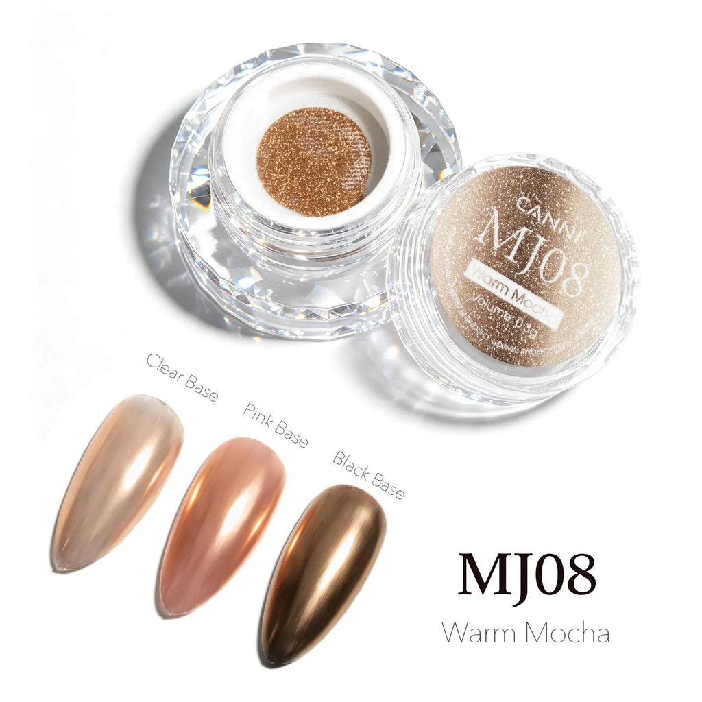 CANNI Top Coat for Chrome Powder 9ml Easy Apply with Stronger Mirror Effect Mirror Metallic Pigment for Gel Nail Art Salon
