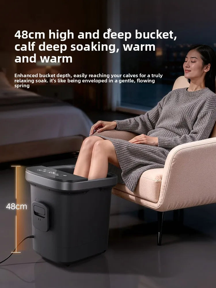 Tall, deep foot bath tub with sterilization, heating, constant temperature, home use, massage, electric foot bath basin - a gift