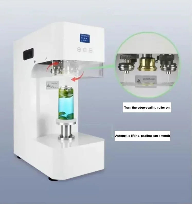 Automatic Intelligent Non Rotating Can Sealer Soda Tin Can Seamer Bubble Tea Aluminum Can Sealing Machine