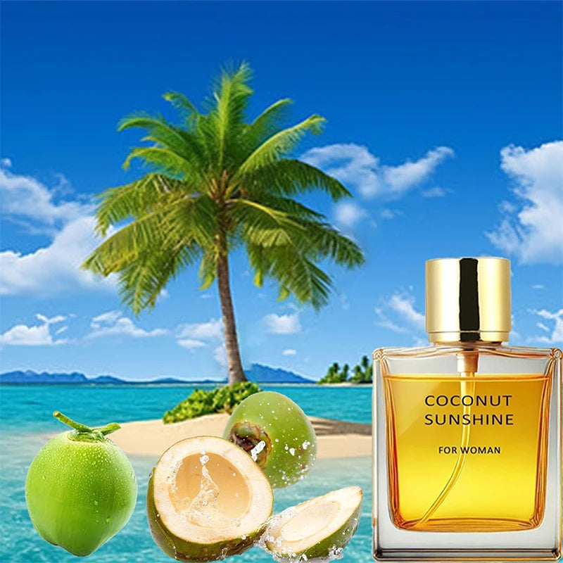 Brand Coconut Perfume Elegant High-end Fresh Vanilla Women's Perfume Spray Fresh Natural Coconut Seaside Holiday Eau De Toilette