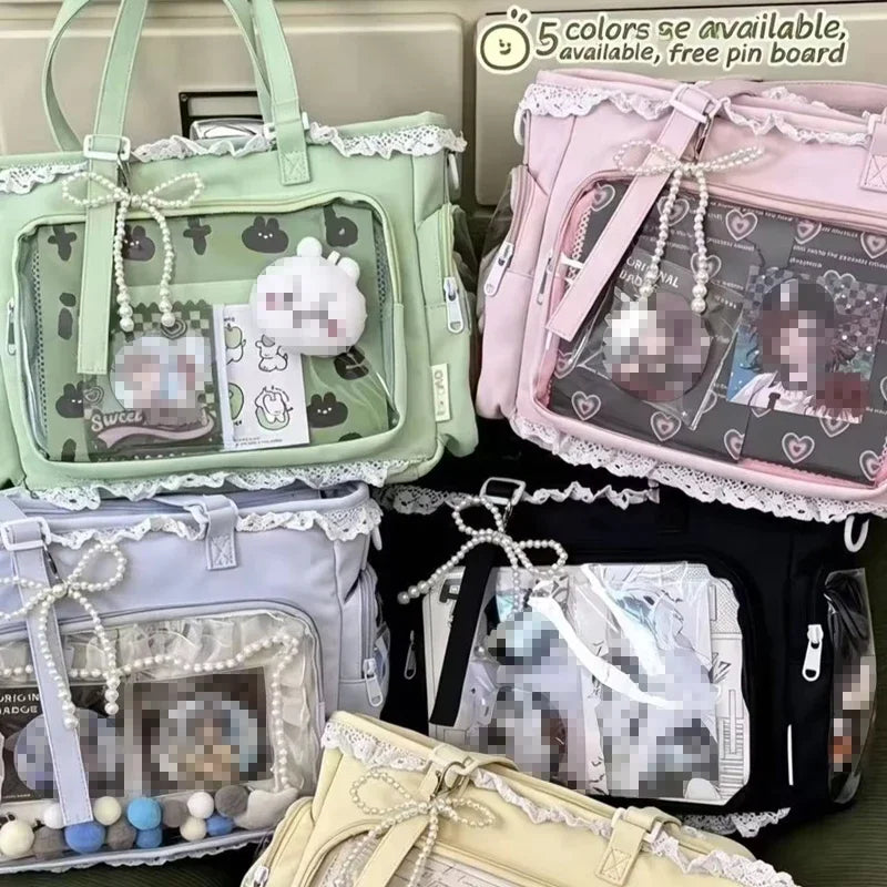 Large Capacity Ita Bag Anime Two-dimension Lolita Tote Bag Clear Window Crossbody Shoulder Bag Handbag Gift For Friends