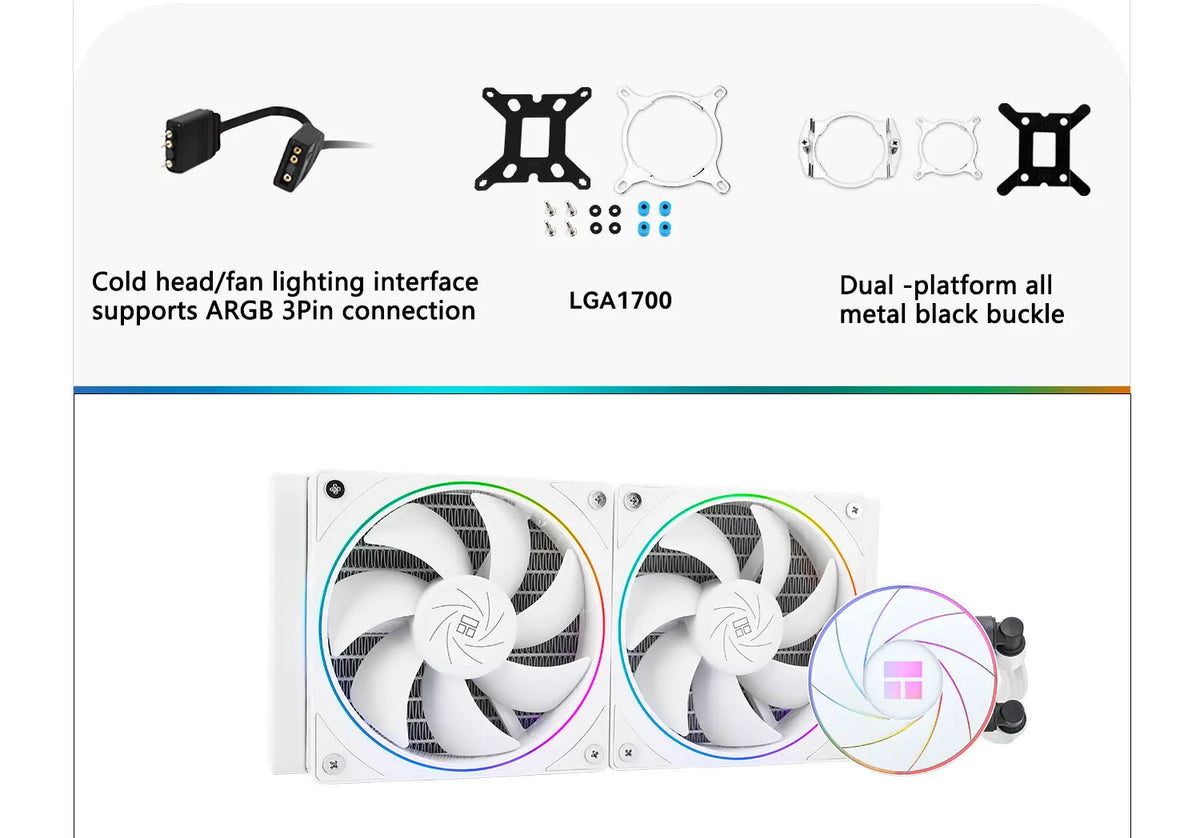 Thermalright Aqua Elite White 240 V2 All-in-one water cooling radiator Halo ARGB supports LGA1700/115X/2011/AM5/AM4