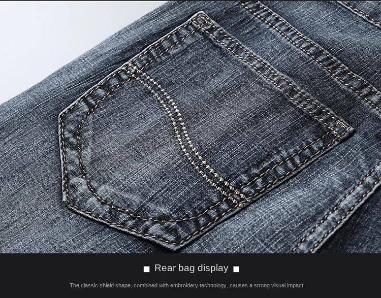 Men Classic Style Men's Slim Denim jorts Summer New Business Fashion Thin Stretch Short Casual jorts Male