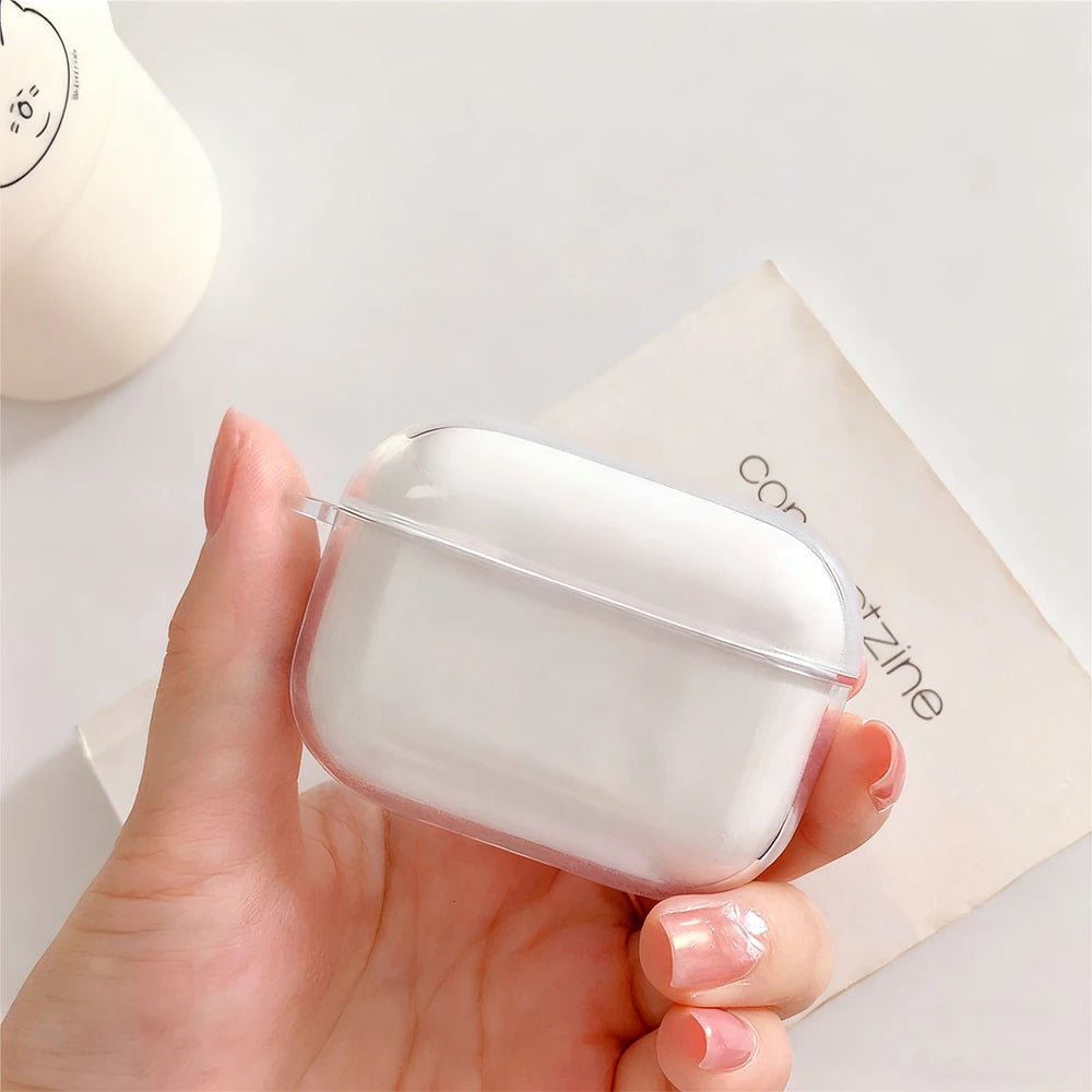 Clear Soft TPU Earphone Case For Airpods Pro 3 Pro 2 Pro Shockproof For Airpods 4 3 2 1 Bluetooth Wireless Earphone Cover Solid