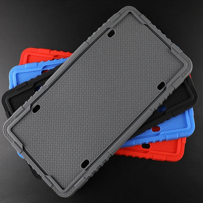 For RAM Car Silicone License Plate Frame Kit Detachable Waterproof Antirust Number Plates Holder Bracket for US Canada Auto