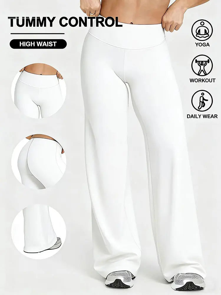 Sports Straight Wide Leg Pants Ultra Soft Butter Like Fabric Butt Lifting Slimming Sweatpants Naked Feeling Gym Workout Running